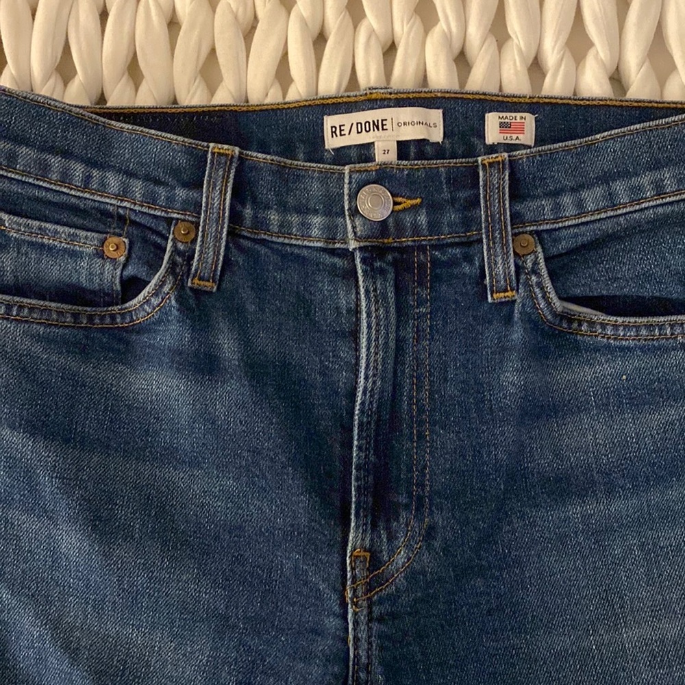 RE/DONE Mid Rise Kick Flare Stretch jeans